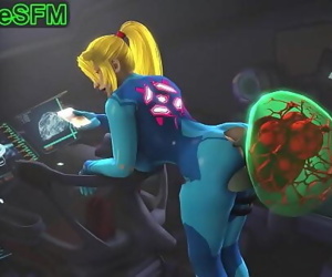 Samus coupled with her metroid..
