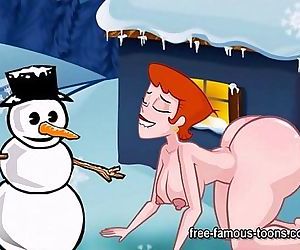 Famous toons Christmas orgy..